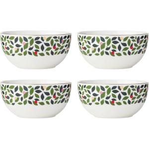 kate spade new york Evergreen 4-Piece Soup/Cereal Bowls, Christmas Dinnerware