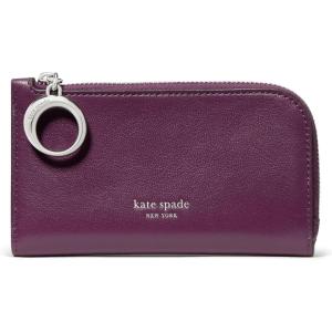 kate spade new york Halo Fine Grain Leather Small Slim Bifold(Purple Agate)