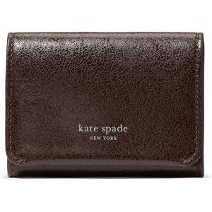 kate spade new york Halo Glazed Leather Card Case Trifold Wallet(Hot Fudge)