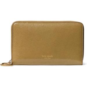 kate spade new york Halo Glazed Leather Medium Zip Around Wallet(Dried Thyme)