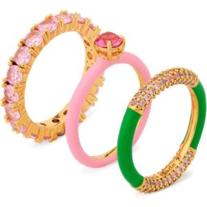 kate spade new york Hint Of Shimmer Stacking Ring Set(Pink Multi)