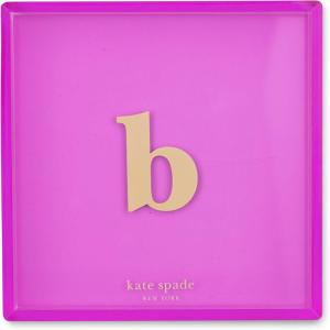 kate spade new york Initial Decorative Initial Tray, Personalized Acrylic Vanity Letter Tray, Just Mine (K)(B)