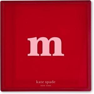 kate spade new york Initial Decorative Initial Tray, Personalized Acrylic Vanity Letter Tray, Just Mine (K)(M)