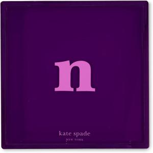 kate spade new york Initial Decorative Initial Tray, Personalized Acrylic Vanity Letter Tray, Just Mine (K)(N)