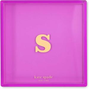 kate spade new york Initial Decorative Initial Tray, Personalized Acrylic Vanity Letter Tray, Just Mine (K)(S)