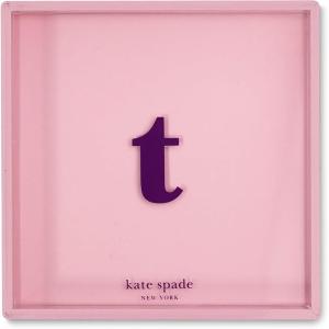 kate spade new york Initial Decorative Initial Tray, Personalized Acrylic Vanity Letter Tray, Just Mine (K)(T)