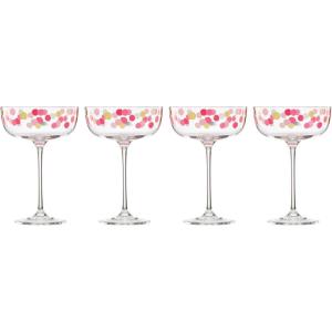kate spade new york Its Raining Confetti Coupe Glasses, Set Of 4(Coupe Glasses)