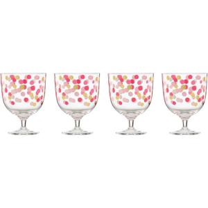 kate spade new york Its Raining Confetti Coupe Glasses, Set Of 4(Short Wine Glasses)