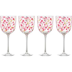 kate spade new york Its Raining Confetti Coupe Glasses, Set Of 4(Wine Glasses)