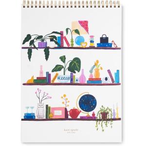 kate spade new york Large College Ruled Notebook, Top Spiral Notebook with 160 Pages, 11.75″ x 8.5″ Writing Pad, Paint by Numbers(Charmed Library)