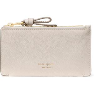 kate spade new york Loop Pebbled Leather Ew Zip Card Case(Cashew Milk)