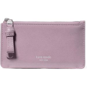 kate spade new york Loop Pebbled Leather Ew Zip Card Case(Glazed Market Purple)