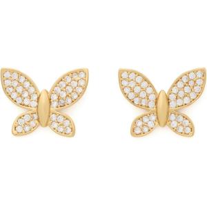 kate spade new york Lucky Charm Earrings(Clear/Gold Butterfly)