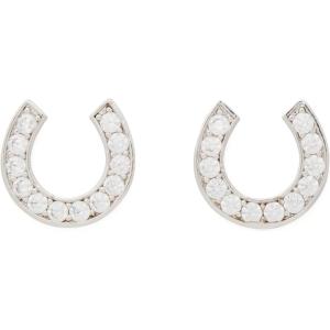 kate spade new york Lucky Charm Earrings(Clear/Silver Horseshoe)
