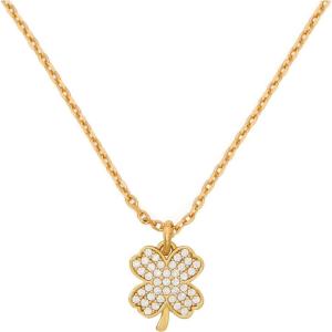 kate spade new york Lucky Charm Necklace(Clear/Gold Clover)