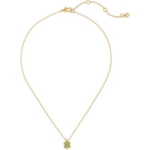 kate spade new york Lucky Charm Necklace(Green/Gold Clover)