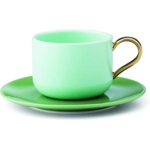 kate spade new york Make It Pop 8-Piece Cup & Saucer Set, MultiColor(Cup & Saucer  Green)