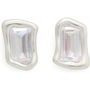 kate spade new york Molten Glass Statement Studs(Clear/Silver)