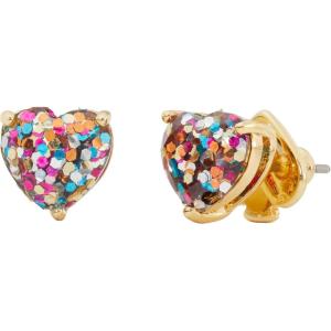 kate spade new york My Love Heart Huggies(Multi Glitter Studs)