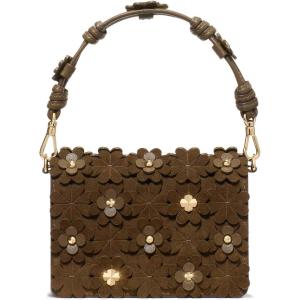 kate spade new york Natasha Crinkle Patent Leather Card Case Crossbody(Burnt Sage)