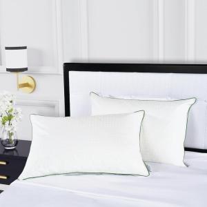 kate spade new york Noel Soft/Medium 20″ x 28″, Adjustable Down Alternative Pillow, 300 Thread Count Cotton Cover, Best for Back or Stomach Sleepers, Queen, White(Soft/Medium)