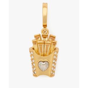 kate spade new york One in a Million Mini Charm(Clear/Gold Fries)