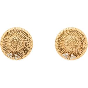 kate spade new york Out Of Office Studs(Clear/Gold Straw Hat)