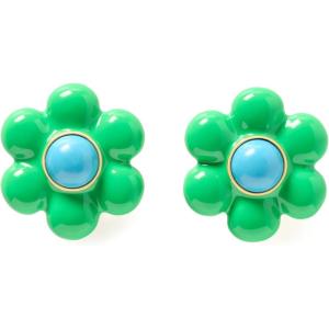 kate spade new york Petal Puff Statement Studs(Green Multi/Gold)