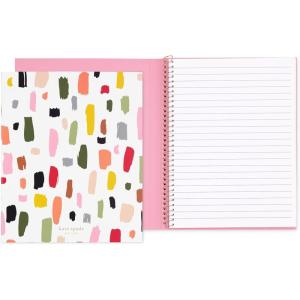 kate spade new york Small Concealed Spiral Notebook, 8.25″ x 6.75″ Journal Notebook with 112 Lined Pages (Book Club)(Painterly Strokes)