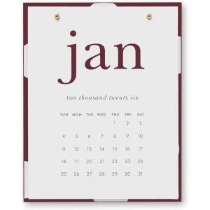 kate spade new york Small Desk Calendar 2026, Monthly Desktop Calendar Dated January 2026 – December 2026, Acrylic Stand, 3.75 x 4.75 (Julie Dot)