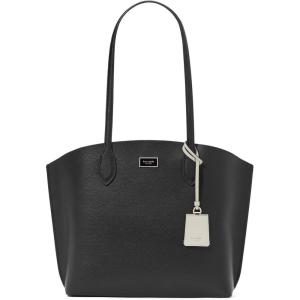 kate spade new york Suite Crossgrain Leather Large Open Tote Bag(Black)
