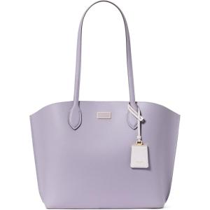 kate spade new york Suite Crossgrain Leather Large Open Tote Bag(Lavender Cream)