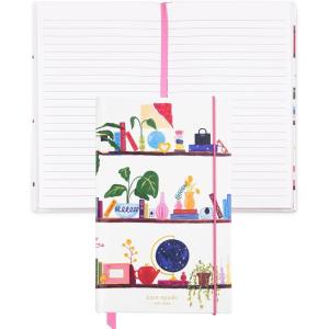kate spade new york Take Note Large Notebook Journal, Vegan Leather Hardcover Journal, Diary Includes 168 Lined Pages, 8.25″ x 5.25″ Writing Pad, Charmed Library