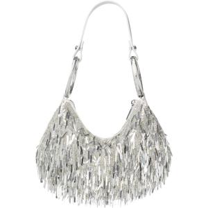 kate spade new york The Bangle Studded Suede Bag(Silver Embellished Fringe)