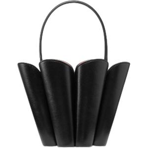 kate spade new york The Spade Fine Grain Leather Bucket Bag(Black)