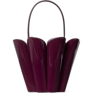 kate spade new york The Spade Fine Grain Leather Bucket Bag(Patent Purple Agate)