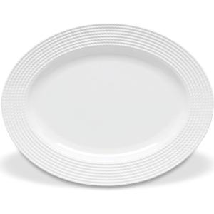 kate spade new york Wickford 14-Piece Dinnerware Set, 14 Count, White(Oval Platter)