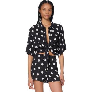 kate spade new york Womens Cover Up Shirt(Black)