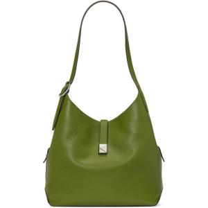kate spade new york Women’s Deco Pebbled Leather Large Shoulder Bag, Timeless Taupe(Jungle Vine)