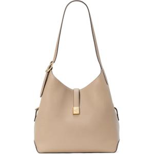 kate spade new york Women’s Deco Pebbled Leather Large Shoulder Bag, Timeless Taupe(Timeless Taupe)
