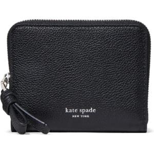 kate spade new york Women’s Loop Pebbled Leather Small Zip Around Wallet(Black)