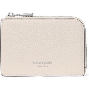 kate spade new york Women’s Pebbled Leather Mini Zip Card Case(Cashew Milk)