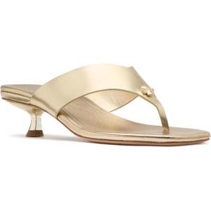 kate spade new york Women’s Spade Flower Kitten Heel Sandals(True White/Lavender Cream)