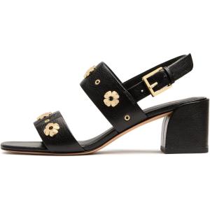 kate spade new york Women’s Spade Flower Stud Block Heel Sandals(Black)
