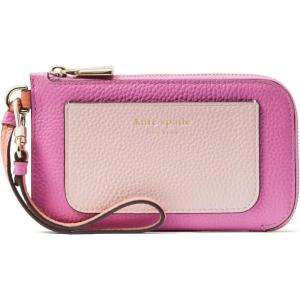 kate spade new york womens Ava Pebbled Leather Coin Card Case Wristlet(Colorblocked Ruby Citrus Multi)
