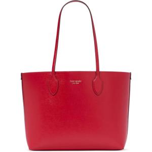 kate spade new york womens Bleecker Saffiano Leather Large Tote(Red/Cream Pixelated Hearts)