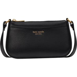 kate spade new york womens Bleecker Saffiano Small Leather Crossbody Bag(Black)