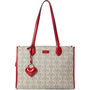 kate spade new york womens Coated Canvas Large Market Tote(Cherry Rouge Multi)