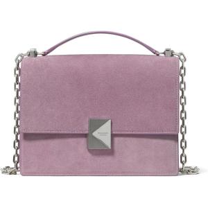 kate spade new york womens Deco Leather Flap Chain Crossbody(Market Purple Suede)