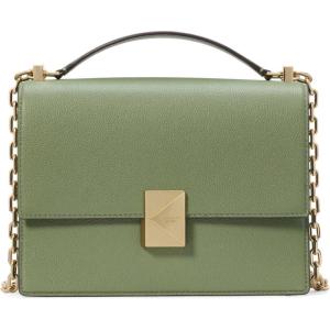 kate spade new york womens Deco Leather Flap Chain Crossbody(Olive Leaf)